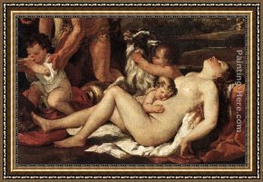 Bacchus And Ariadne Framed Paintings - The Nurture of Bacchus [detail 1] by Nicolas Poussin
